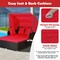 Patio Daybed PE Rattan Canopy Sofa Cushioned Outdoor Furniture